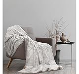 BALOU LIVING Kuscheldecke Felloptik 150x200 cm - edle Kunstfelldecke - Premium...