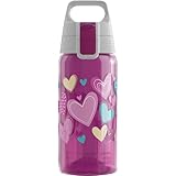 SIGG VIVA ONE Hearts Kinder Trinkflasche (0.5 L), schadstofffreie Kinderflasche...