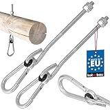 KOTARBAU Schaukelhaken 2 St. M10 Bolzen Karabiner Haken Verzinkt Schaukel...