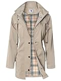 Summer Mae Damen Regenjacke Windbreaker Wasserdicht Kapuze bergangsjacke mit...