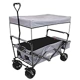 TRUTZHOLM Bollerwagen faltbar mit Dach 105 l Handwagen Gerätewagen...