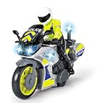 Dickie Toys – Polizei Motorrad – Spielzeug Motorrad mit Polizisten-Figur,...