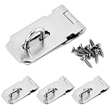 QWORK® 4 Stück Vorhängeschloss Überfalle, 82 mm Edelstahl Vorhängeschloss...