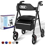 VOCIC Rollator Faltbar und Leicht mit Sit,Rollatoren Schmal für...