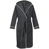 LAYNENBURG Bademantel Herren Frottee - Kapuze - Lang - 100% Baumwolle (360g/m2)...