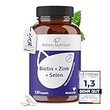 Biotin Hochdosiert + Zink + Selen Kapseln - Haut Haare Nägel Kapseln - 120...