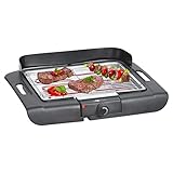 Clatronic Elektrogrill BQ 3507, Barbecue-Tischgrill, Indoor-Outdoor BBQ-Grill,...