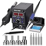Yofuly 750W Lötstation, 2 in 1 Heißluft Lötstation Lötkolben Set 8786D SMD...