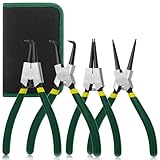 YGVQN 4 Stück Sicherungsringzange mit Tragbarer Tasche, 180mm Außen Kartenring...