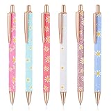 TIESOME 6 Stück Aesthetic Kugelschreiber, 1 mm Kugelschreiber Set Einziehbarer...