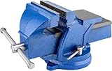 HYCHIKA Schraubstock 360° Drehbar, 125 mm Spannweite, Hochwertige Stahlbacken,...