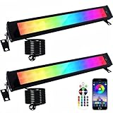 RGB LED Strahler, 2 Stück 50W RGB Led Wallwasher Licht mit Fernbedienung und...