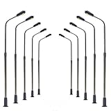 Evemodel LQS06 10 STK. Peitschenlampen LED 62mm Spur N Straßenlampen Flexible Höhe 3V 12V NEU