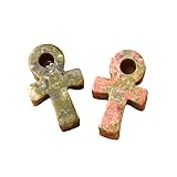 GQGQA 2PCS -PCs 30 * 20 mm Natursteinkreuz Pendel Lose Edelsteinperlen,...