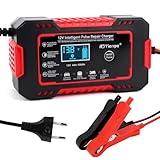 6A Autobatterie Ladegerät, 12V Smart Vollautomatische KFZ Batterieladegerät...