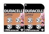 8 x Duracell CR 2032 Lithium (2 Blister mit 4 Batterien) 8 Batterien