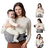 Momcozy Hüftsitz-Babytrage - Originaler 3D-Bauchschutz & EVA-Massageplatte, mit...