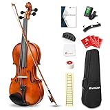 Vangoa 4/4 Akustische Violine Geige in voller Größe Violin Einsteiger Set für...