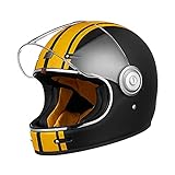 ORIGINE Full Face Integral Motorradhelm Vintage Retro Style Fiberglas Crash Helm...