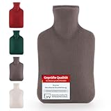 Blumtal Premium Wärmflasche mit Bezug aus Polar Fleece - Wärmeflasche aus...