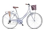 Wildtrak - Stahl-City-Bike, Erwachsene, 700C, 6-Gang, Shimano-Schaltung - Grau