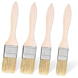 Parthan 4 Stück Set Backpinsel, Holzgriff Hitzebeständig, Backpinsel zum...