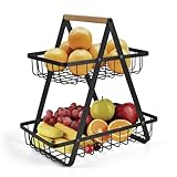 EWEMOSI Obst Etagere Obstkörbe mit 2 Etagen Obstschale Moderne Obstschale,...