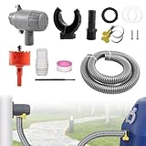 ASOFTY Regenwassersammler Set, 75-110mm Fallrohr Regensammler mit 1m Schlauch,...