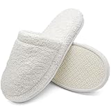 jazzylab Badepantoletten aus Frottee – Gäste-Pantoffeln aus 100% Baumwolle...