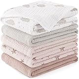 Susurration Mulltücher Baby Spucktücher,5er-Pack 100% Baumwolle Spucktücher...