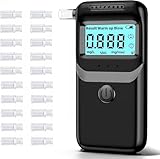 Alkoholtester, Professioneller Promillemessgerät mit 20 Mundstücken,...