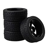 BQLZR Modellauto Gummireifen mit 7 Speichen Felgen für RC1: 10 On-Road...