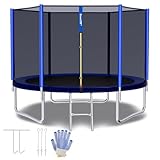 SAIBERTAN Trampolin Outdoor Ø244/305/366 cm, Rundes Gartentrampolin mit 4...