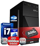 Intel Core i7 Multimedia PC Komplett - Schneller Computer für Büro & Home...