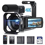 CAMWORLD Videokamera 4K 42MP Camcorder 18X Digitalzoom YouTube Vloging Kamera 3'...