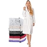Bademantel Damen - 100% Baumwolle (350g/m²) OEKO-TEX® Zertifiziert -...