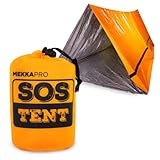 MEKKAPRO Notfallzelt mit Signalpfeife - Survival Ausrüstung für 2 Personen -...