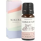 Nikura Sandelholz und Vanille Duftöl - 10ml | Perfekt für die Seifen- und...