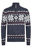 !Solid SDNorwin Herren Strickpullover Troyer Grobstrick Pullover mit Stehkragen...