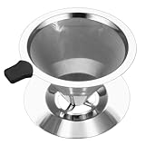 Kaffeefilter Edelstahl Kaffeefilterhalter, Wiederverwendbarer Kaffeetrichter,...