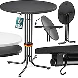 Casaria® Stehtisch Klappbar Outdoor Gastro Bistrotisch 2X Haken Ø 80 cm Rund...