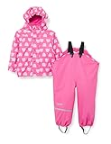CareTec Unisex Kinder Rain Suit - Pu W. Fleece Regenmantel, Pink (546), 104 EU