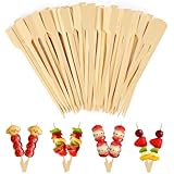 300 Stück Holzspieße, 12CM Bambus Spieße Fingerfood, Biologisch Abbaubare...
