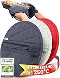 WOHNHELD® Ofenhandschuhe & Topflappen Set - 2 Stück - Extrem hitzebeständig...