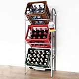 Floordirekt Getränkekistenregal für 3 oder 6 Kästen - Flaschenkastenregal...