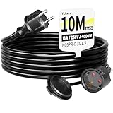 Vickwire Gummi Verlängerungskabel 10m außen Kabel Kabelverlängerungen mit...