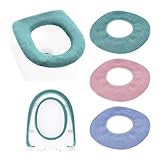 Fousenuk 3 Stück toilettensitzbezug, toilettenkissen gepolstert, toilet seat...