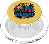 Volleyball-Bump-Set Spike Repeat Distressed Grafik PopSockets PopGrip für...