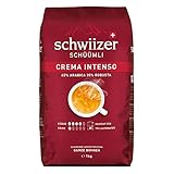 Schwiizer Schümli Crema Intenso Ganze Kaffeebohnen (4kg, Stärkegrad 4/5,...