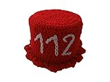 Storchenlädchen Klohut, rot, Feuerwehr 112 Klohüte Klopapierhut Klopapierhüte...